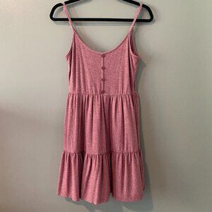 Wild Fable Pink Tiered Dress with Adjustable Straps, Size Small